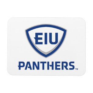 Östra Illinois Panthers Shield & Wordmark Logotyp Magnet