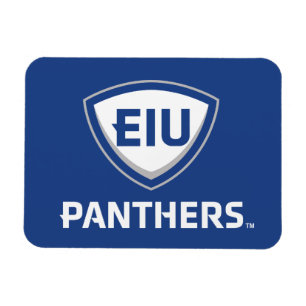 Östra Illinois Panthers Shield & Wordmark Logotyp Magnet