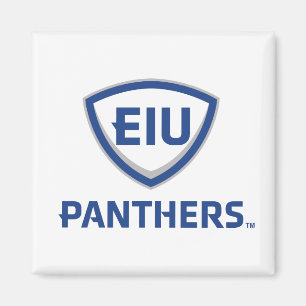 Östra Illinois Panthers Shield & Wordmark Logotyp Magnet