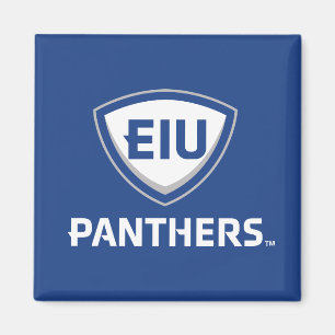 Östra Illinois Panthers Shield & Wordmark Logotyp Magnet
