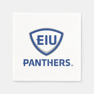 Östra Illinois Panthers Shield & Wordmark Logotyp Pappersservett