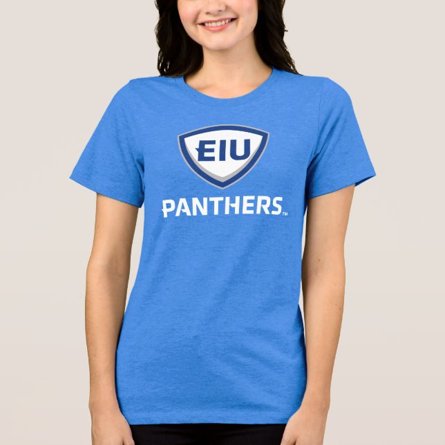Östra Illinois Panthers Shield & Wordmark Logotyp T Shirt (Framsida)