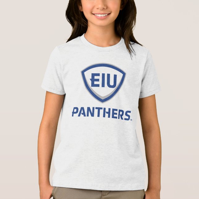Östra Illinois Panthers Shield & Wordmark Logotyp T Shirt (Framsida)
