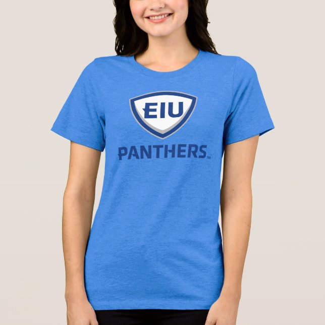 Östra Illinois Panthers Shield & Wordmark Logotyp T Shirt (Framsida)