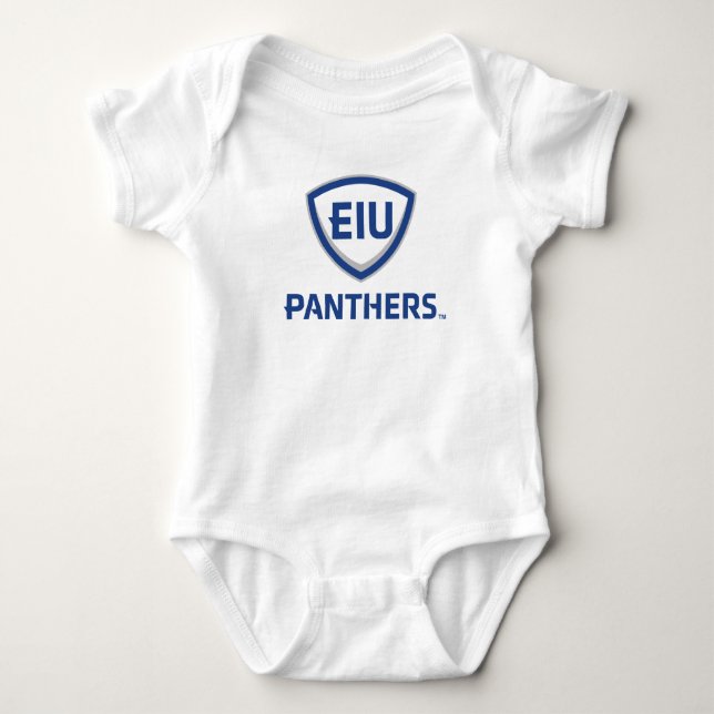 Östra Illinois Panthers Shield & Wordmark Logotyp T Shirt (Framsida)