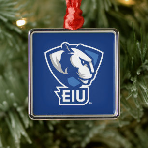 Östra Illinois Universiteten Panthers Logotyp Julgransprydnad Metall