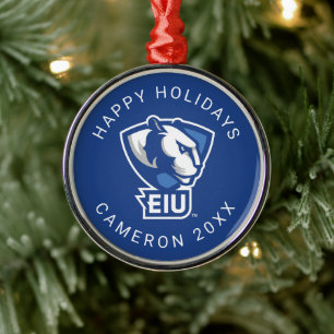 Östra Illinois Universiteten Panthers Logotyp Julgransprydnad Metall