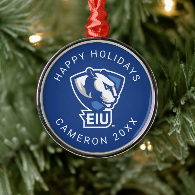 Östra Illinois Universiteten Panthers Logotyp Julgransprydnad Metall (Träd)