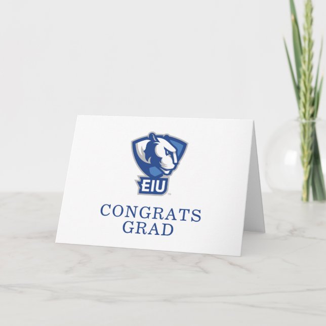 Östra Illinois Universiteten Panthers Logotyp Kort (Framsida)