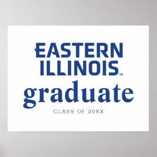 Östra Illinois Universiteten Wordmark-Logotyp Poster