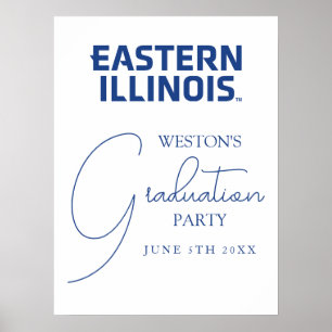 Östra Illinois Universiteten Wordmark-Logotyp Poster