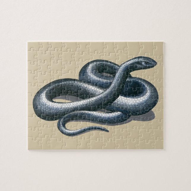 Östra Indigo Snake Jigszle Puzzle Pussel (Horisontell)