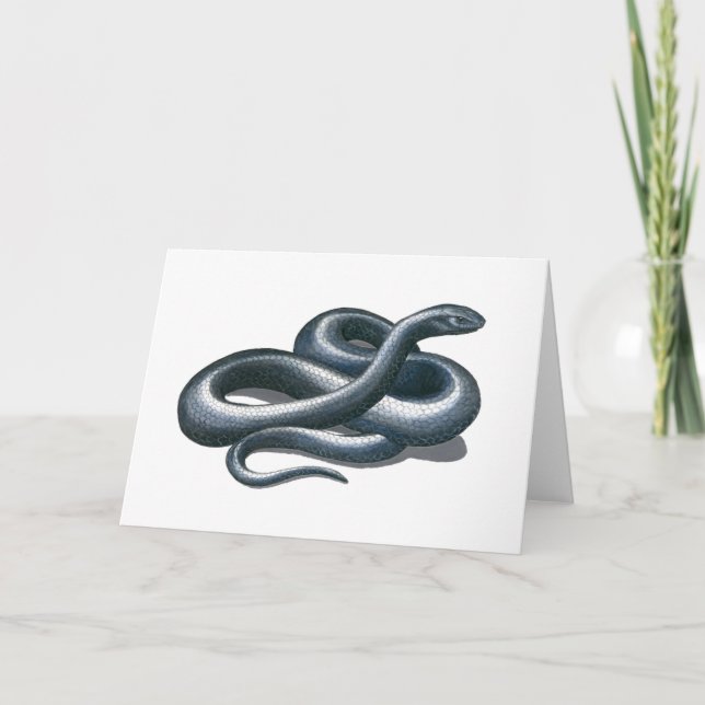 Östra Indigo Snake Nature Art Card Kort (Framsida)