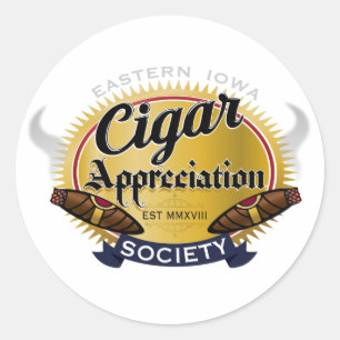 Östra Iowa Cigar Apprecition Society Decal Runt Klistermärke