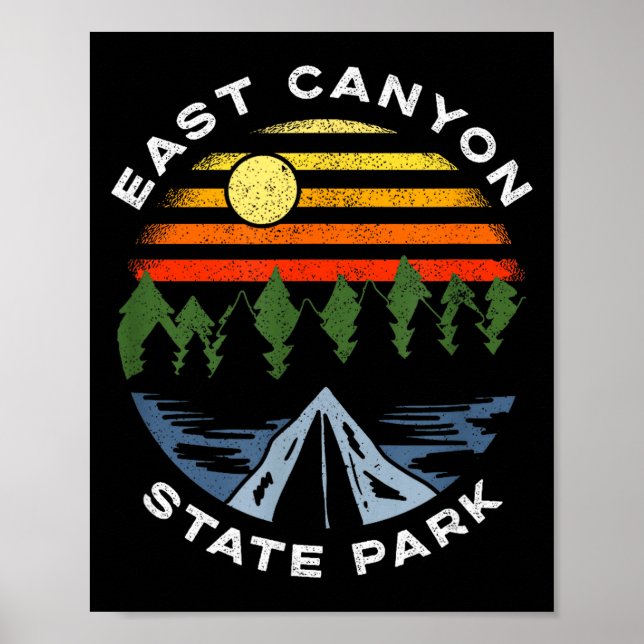 Östra kanjon statliga park Utah berg skog Poster (Framsidan)