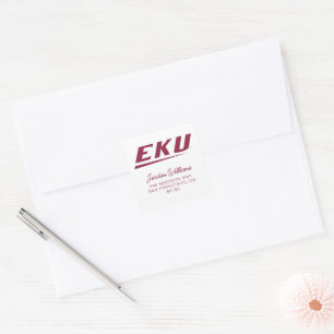 Östra Kentucky Universiteten EKU Fyrkantigt Klistermärke