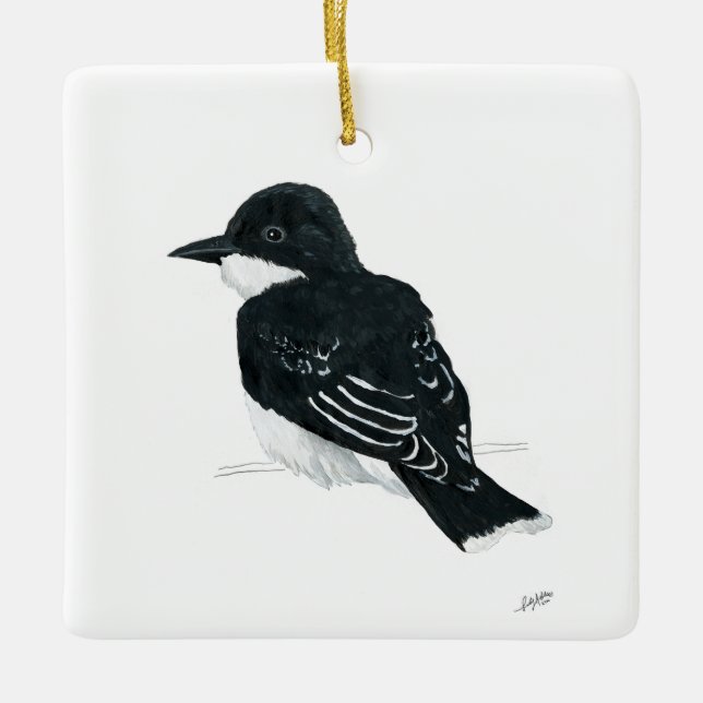 Östra Kingbird Julgransprydnad Keramik (Framsida)