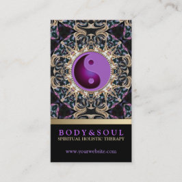 Östra Lila YinYang New Age Yoga Affärskorts Visitkort