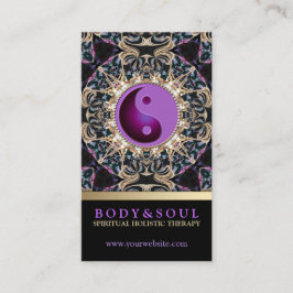Östra Lila YinYang New Age Yoga Affärskorts Visitkort