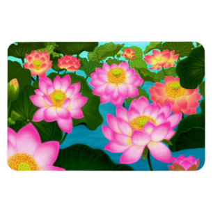 Östra Lotus Vatten Garden Premium Magnet