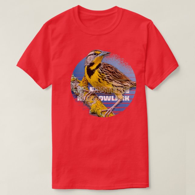 Östra Meadowlark-fågel T Shirt (Design framsida)