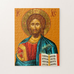 Östra Ortodox Christian Icon Jesus Kristus Pussel
