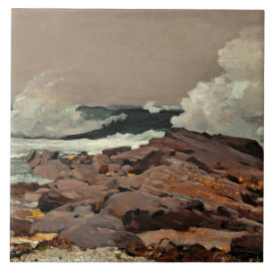 Östra Point, bra konst av Winslow Homer Kakelplatta