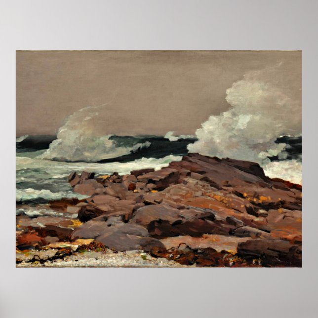 Östra Point, bra konst av Winslow Homer Poster (Framsidan)
