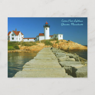 Östra Point Lighthouse Gloucester MORSA Vykort