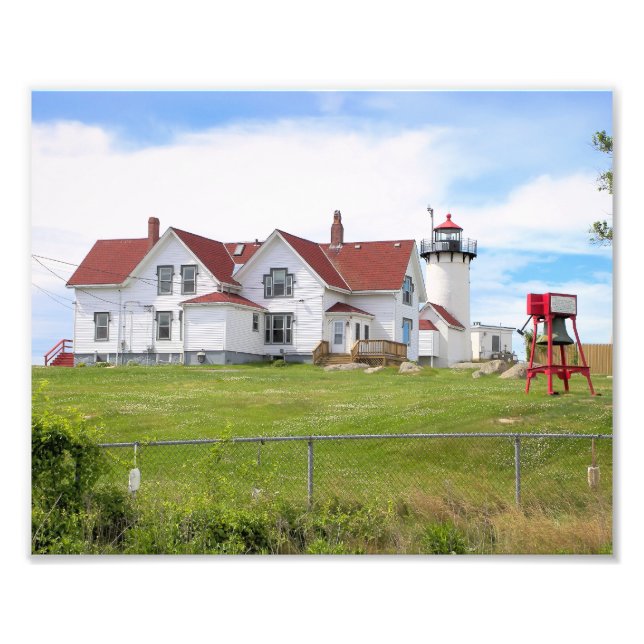 Östra Point Lighthouse, Massachusett Photo Print Fototryck (Framsidan)