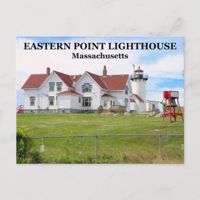 Östra Point Lighthouse, Massachusetts Postcard Vykort (Framsida)