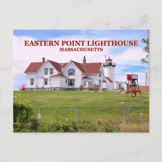 Östra Point Lighthouse, Massachusetts Postcard Vykort (Framsida)