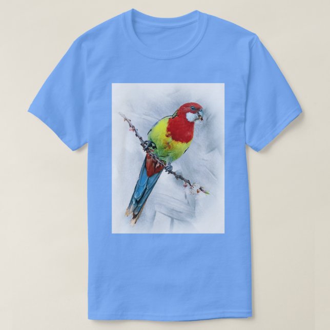 Östra rosella med struktur t shirt (Design framsida)