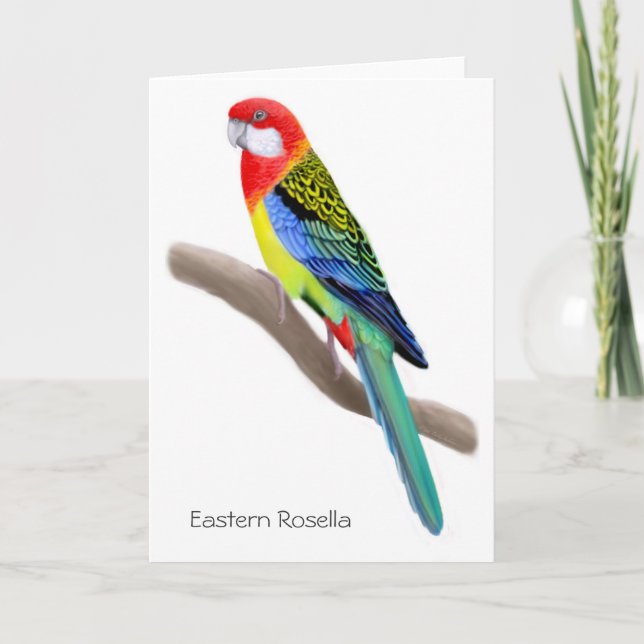 Östra Rosella Parrot Card Helgkort (Framsida)