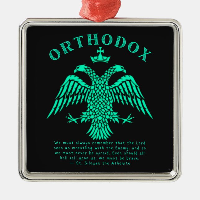 Östra Rysk-ortodoxa Christian Eagle Gift Julgransprydnad Metall (Framsidan)