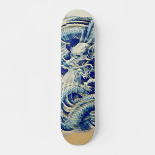 Östra Samurai Wave Dragon Anpassningsbar Pro Board Mini Skateboard Bräda 18,5 Cm