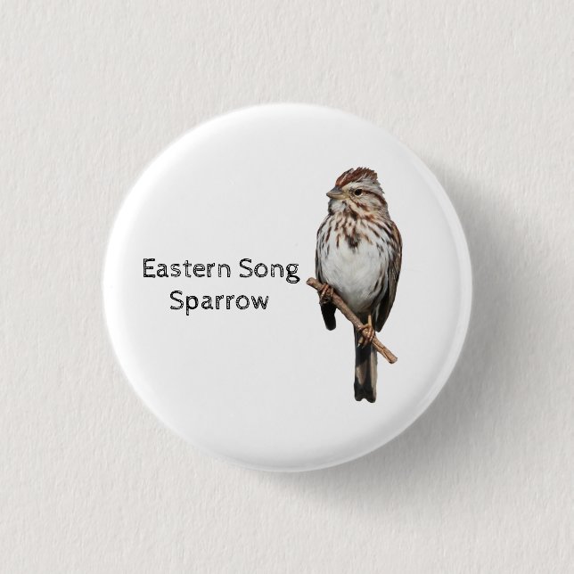 Östra Sång Sparrow Knapp (Framsida)