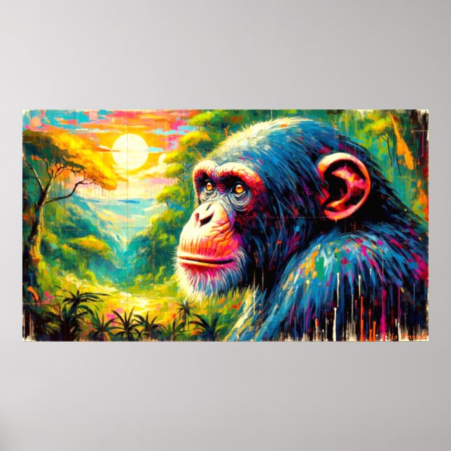 Östra schimpans 3 poster (Framsidan)