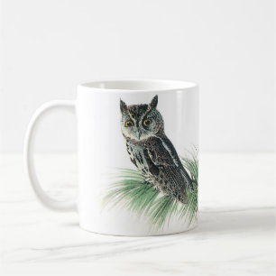 Östra Screech Uggla av Audubon Kaffemugg