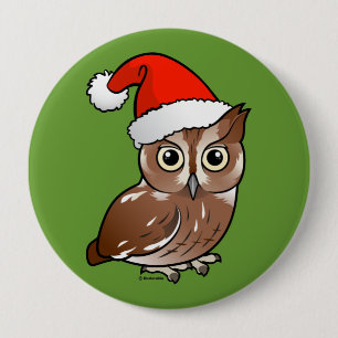 Östra Screech Uggla Santa Knapp