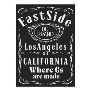 Östra sidan Los Angeles affisch väggkonst Fototryck