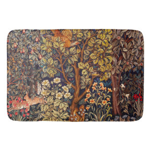 ÖSTRA SKOGSDJUR, harar, fasaner, brun Blommigt Badrumsmatta