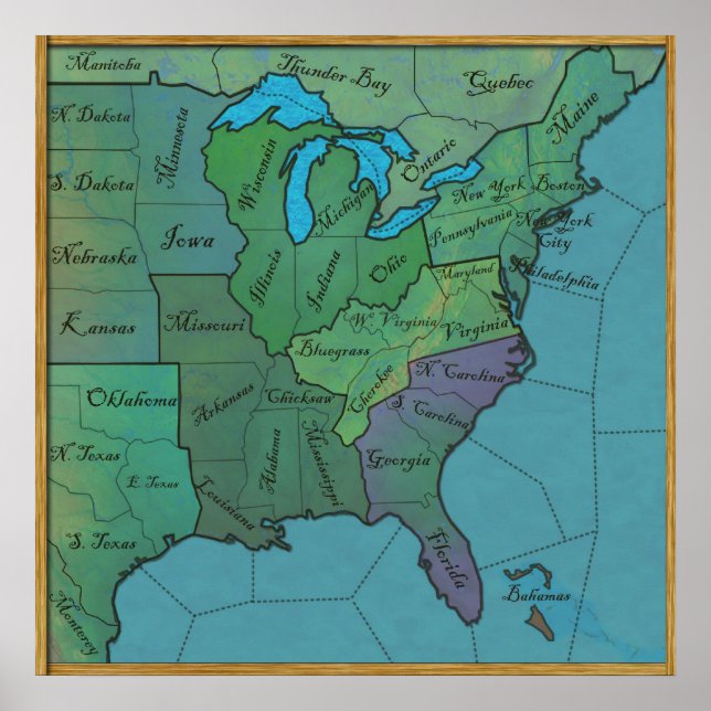 Östra, spel i amerikanska styrelsen (Vintage) Poster (Framsidan)