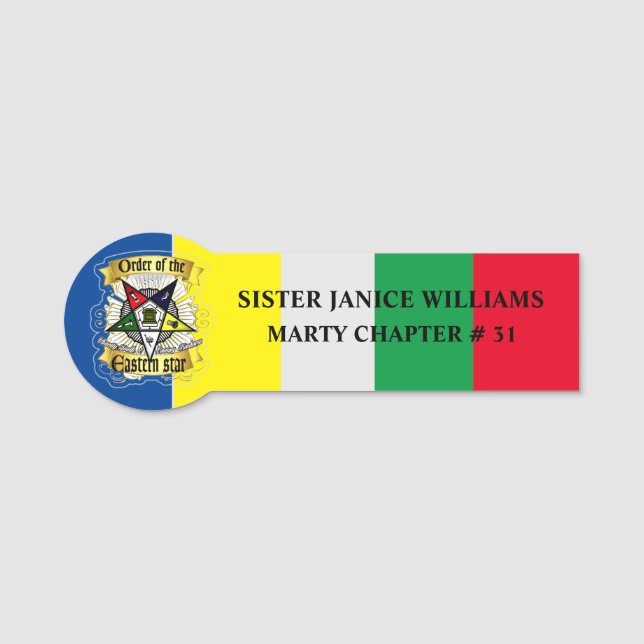 Östra Star Namn bricka Namnbricka (Framsida)