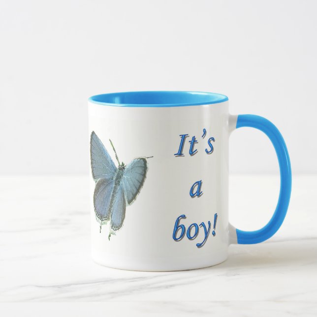 Östra-Tail Blue Nyfödd bebis Boy Mugg (Höger)