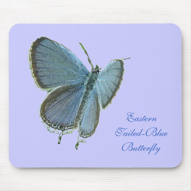Östra-Tails Blue Butterfly Mousepad Musmatta (Framsidan)