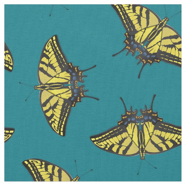 Östra Tiger Swallowtail Butterflies Butterfly Tyg (Närbild)