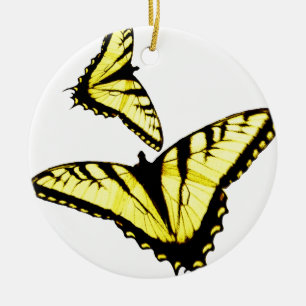Östra Tiger Swallowtail Butterfly Photo Julgransprydnad Keramik