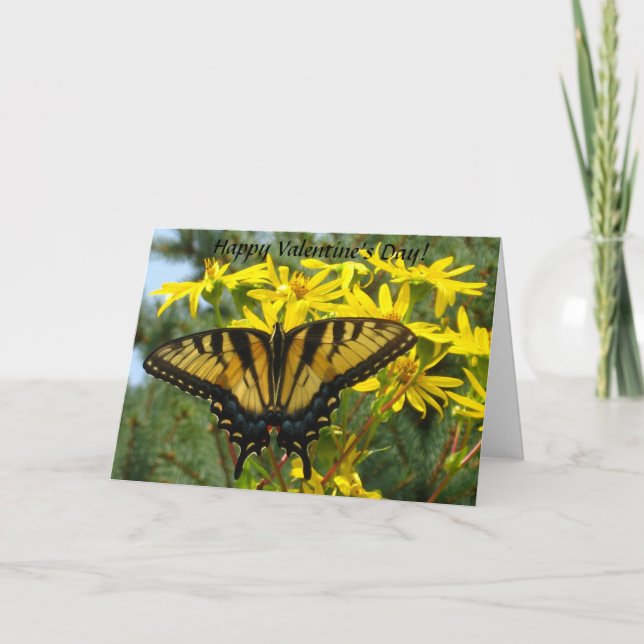 Östra Tiger Swallowtail Valentindagen Helgkort (Framsida)