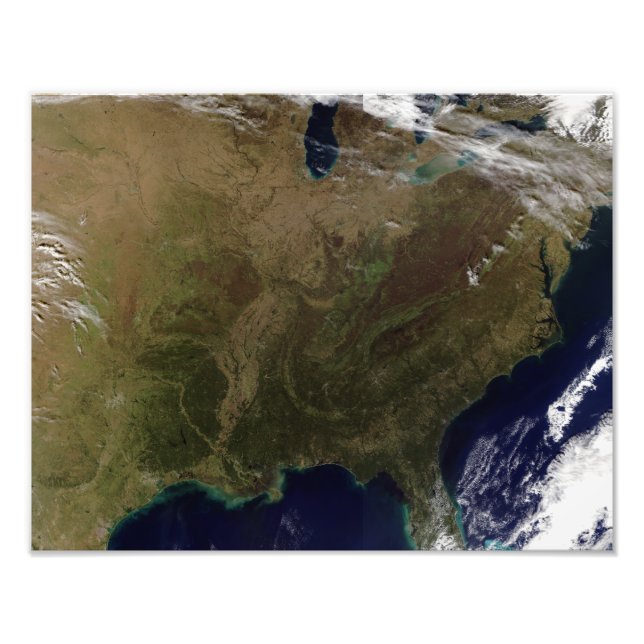 Östra United Stater Fototryck (Framsidan)